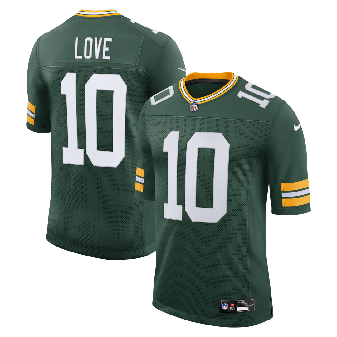 Green Bay Packers Jordan Love Nike Green Vapor Untouchable Stitched Limited Jersey