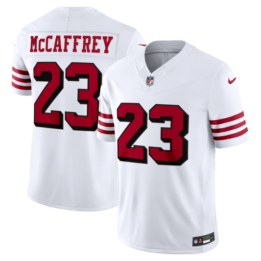 San Francisco 49ers Christian McCaffrey Nike White Alternate Vapor F.U.S.E. Stitched Limited Jersey