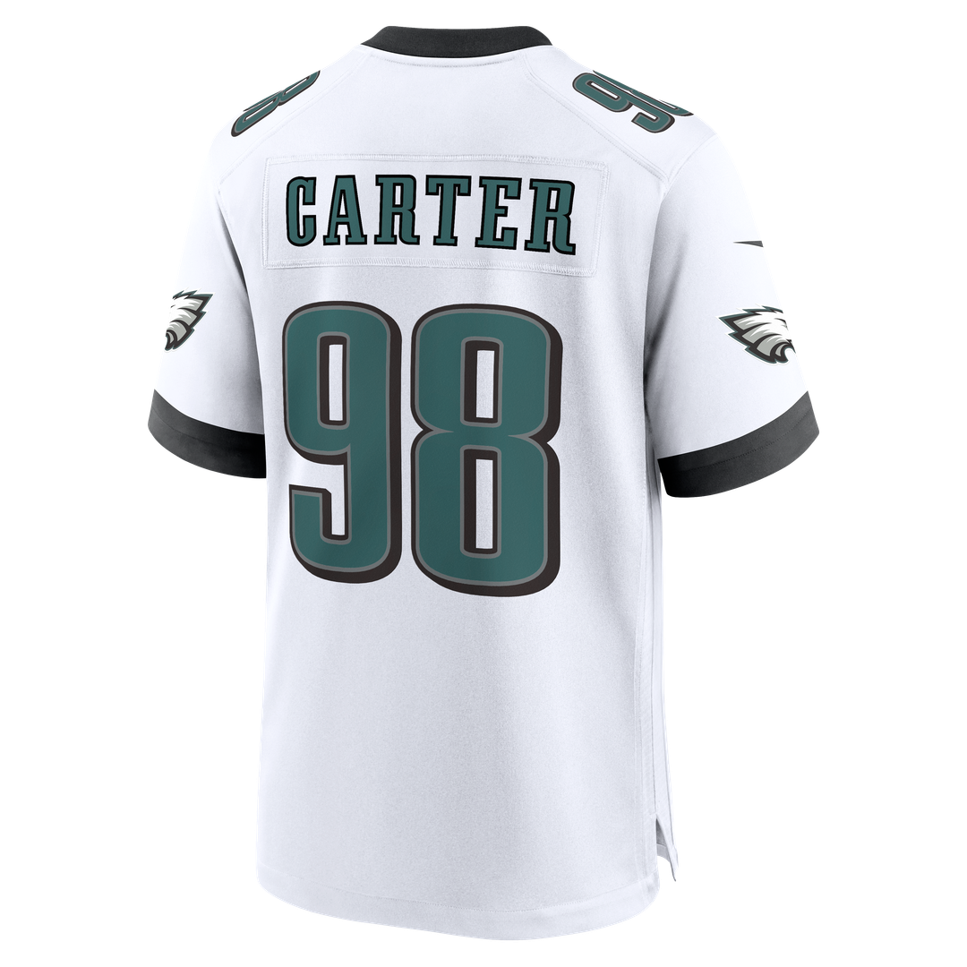 Philadelphia Eagles Jalen Carter Nike White Game Jersey