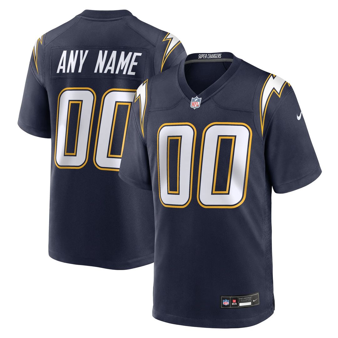 Los Angeles Chargers Nike Gold Alternate Charger Power Game Custom Jersey