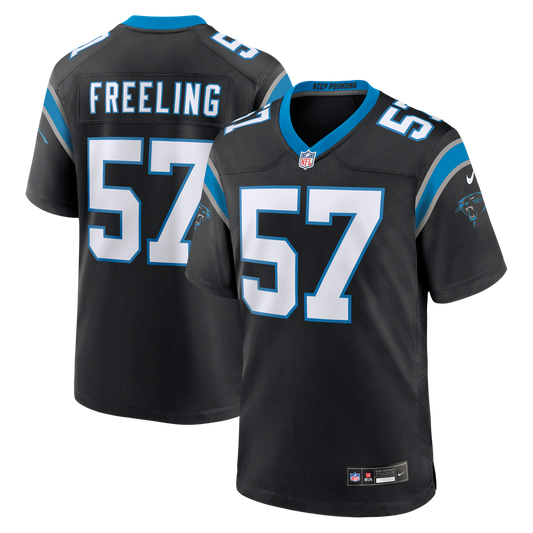 Carolina Panthers Monroe Freeling Nike Black Team Game Jersey