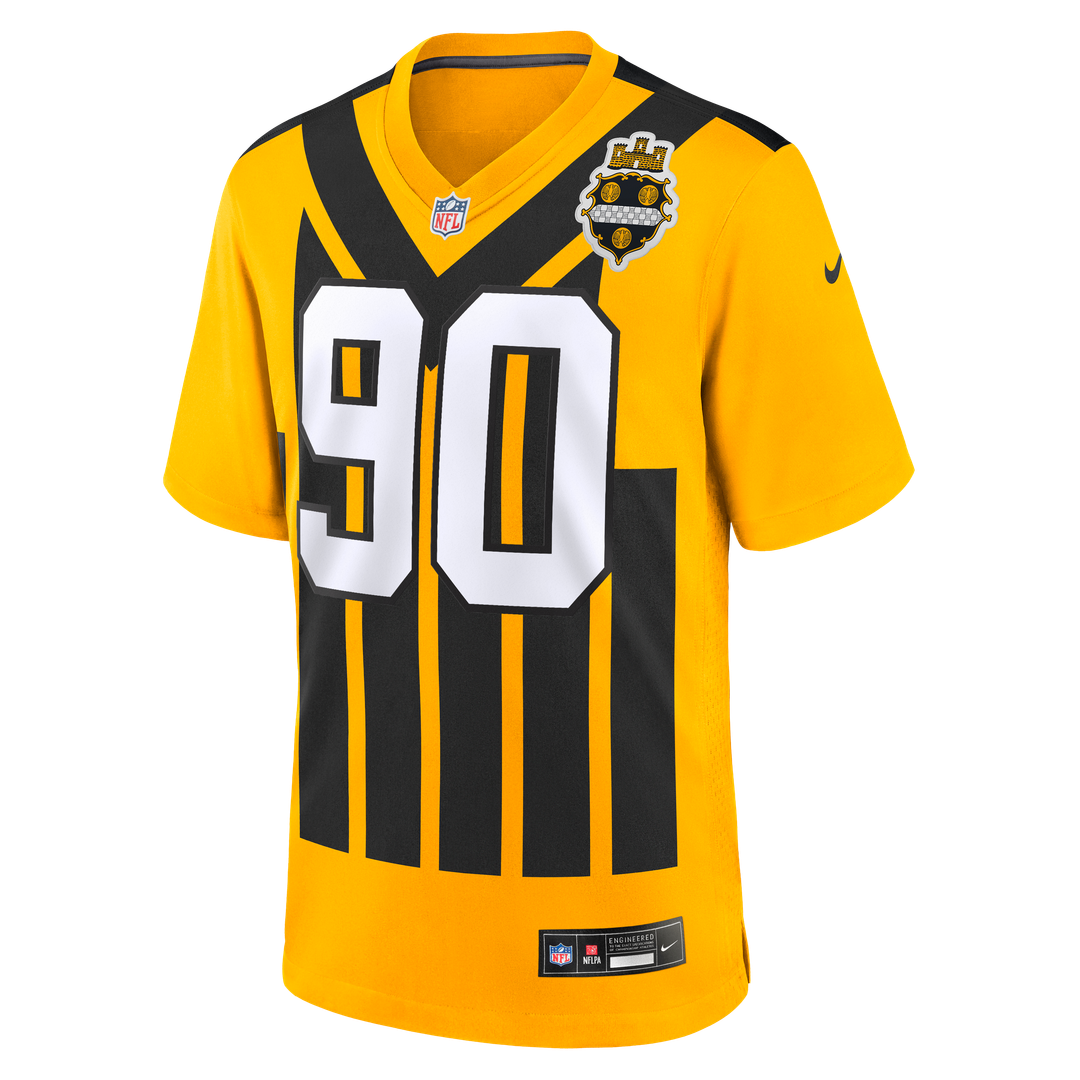 Pittsburgh Steelers T.J. Watt Nike Gold Alternate 1933 Throwback Game Jersey
