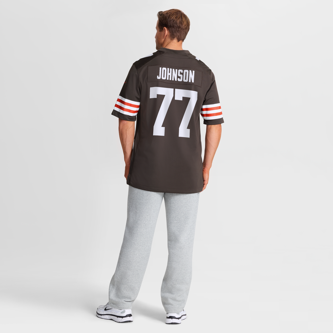 Cleveland Browns Zion Johnson Nike Brown Team Game Jersey