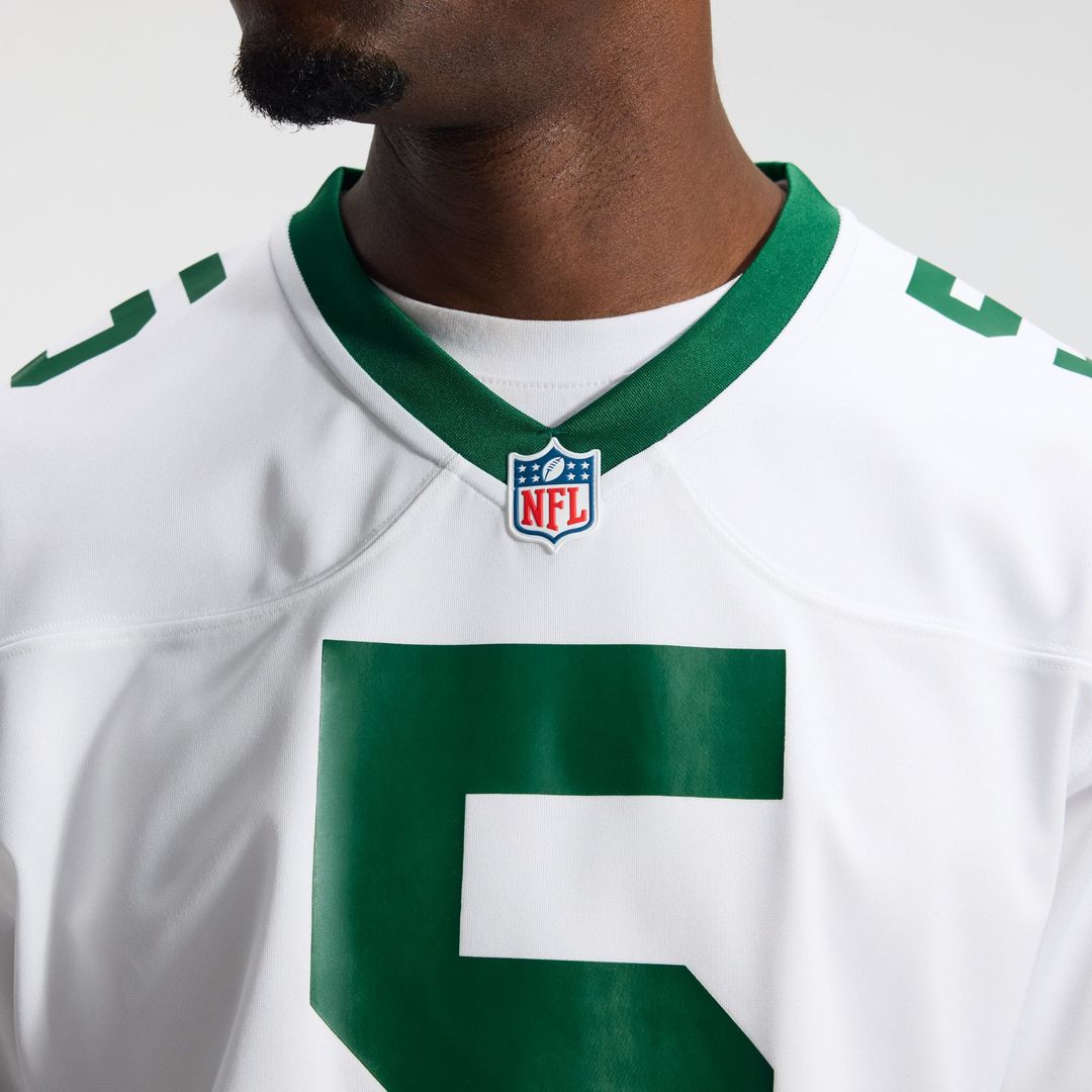 New York Jets Garrett Wilson Nike Legacy Black Alternate Game Jersey