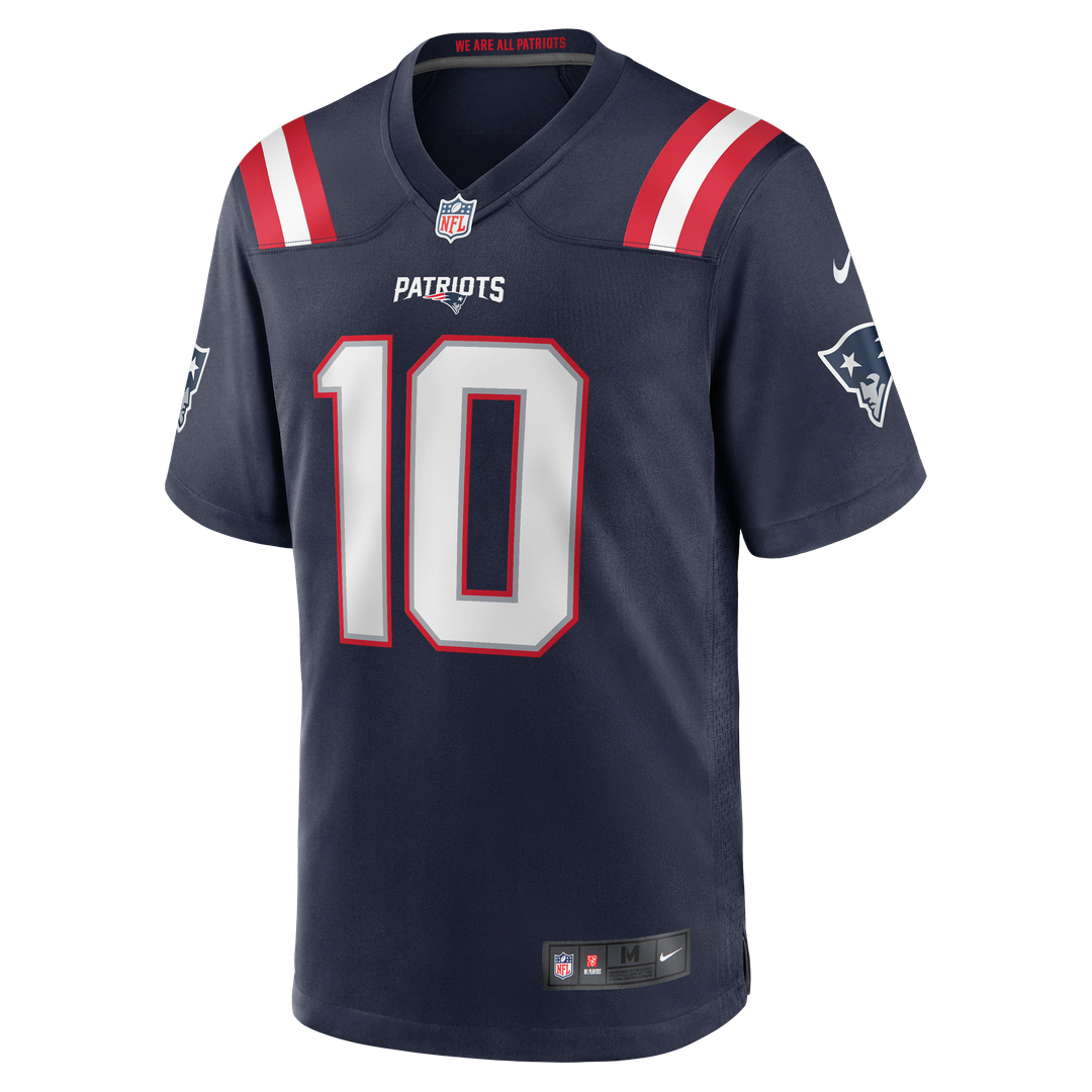 New England Patriots Drake Maye Nike White Player Game Jersey