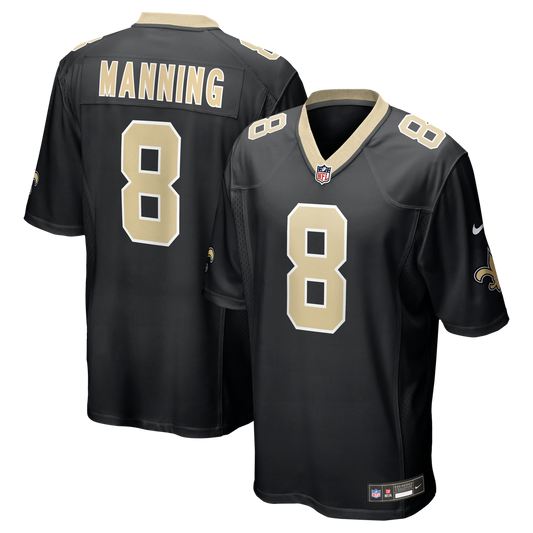 New Orleans Saints Archie Manning Nike Black Game Retired Player Jersey