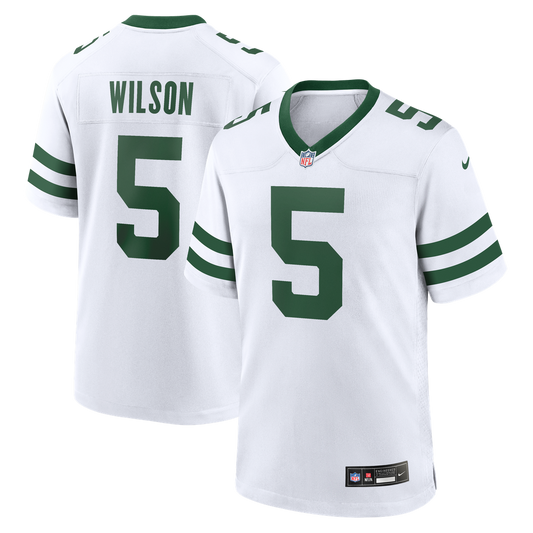 New York Jets Garrett Wilson Nike Legacy White Game Jersey