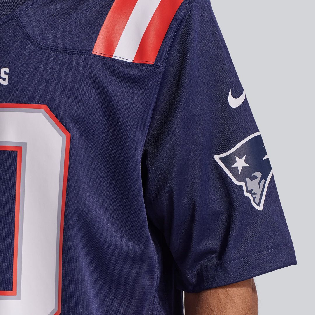 New England Patriots Drake Maye Nike White Player Game Jersey