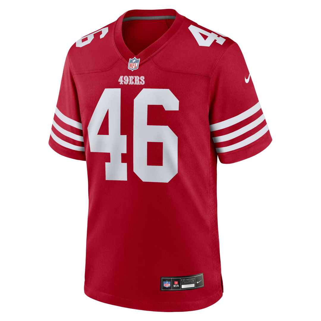 San Francisco 49ers Jon Weeks Nike Scarlet Team Game Jersey