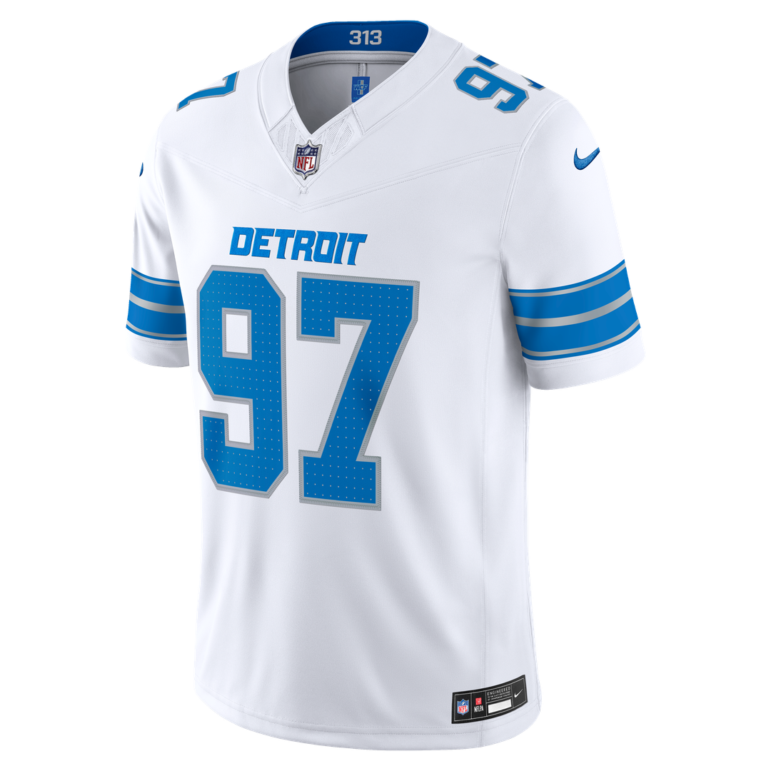 Detroit Lions Aidan Hutchinson Nike Blue Team Vapor F.U.S.E. Stitched Limited Jersey
