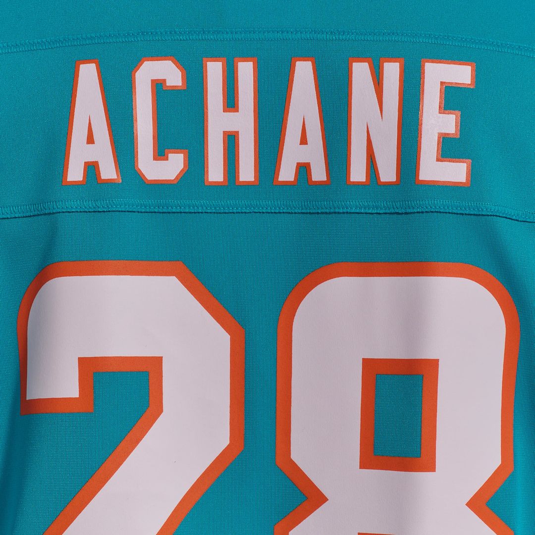 Miami Dolphins De'Von Achane Nike Aqua Player Game Jersey