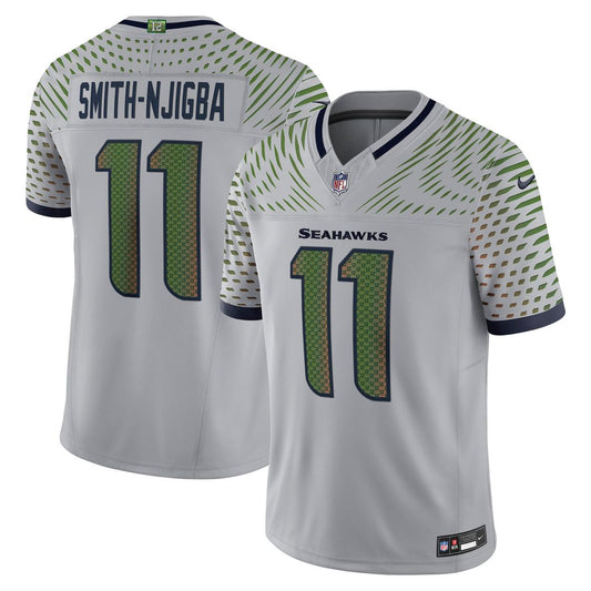 Seattle Seahawks Jaxon Smith-Njigba Nike Gray Rivalries Collection Stitched Limited Jersey