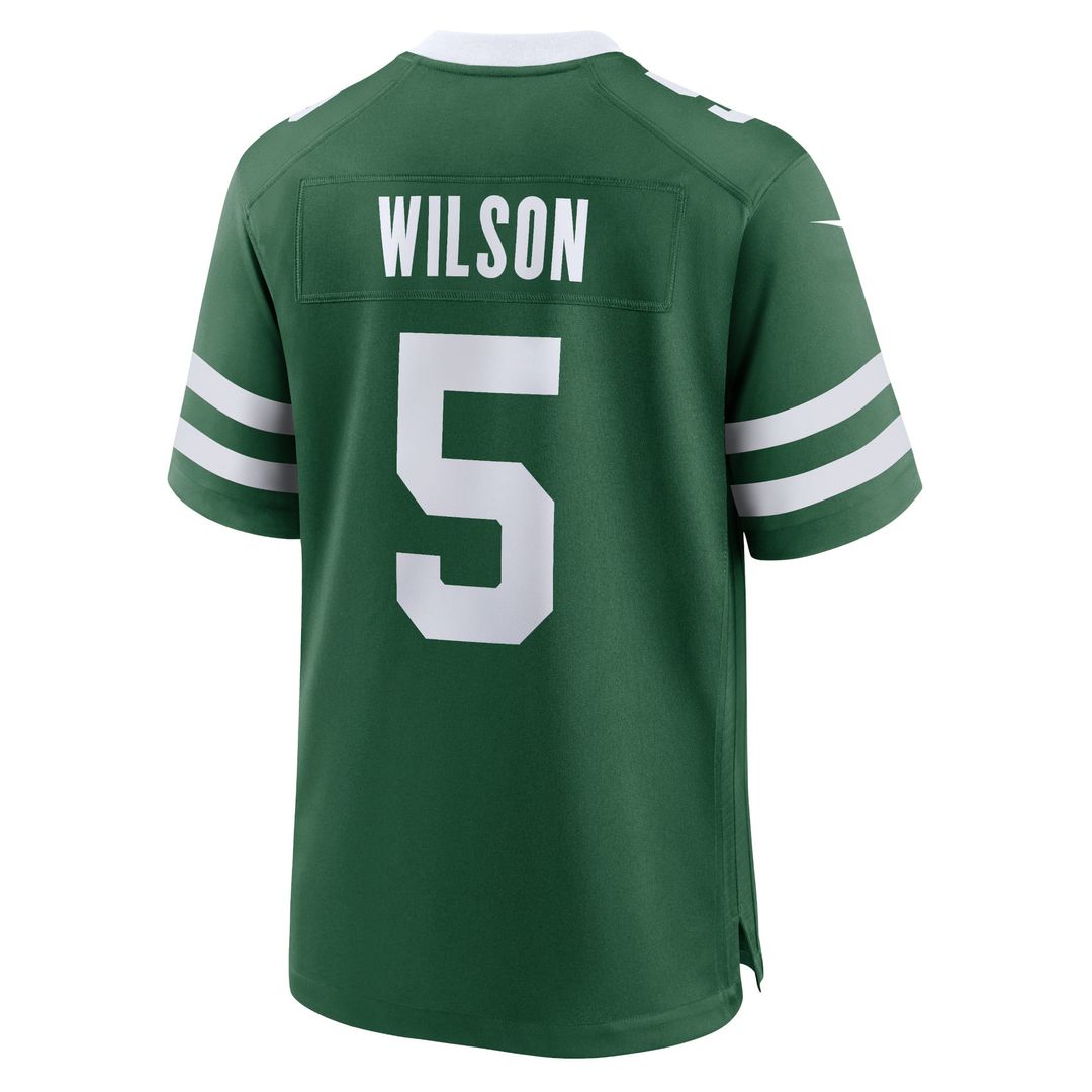 New York Jets Garrett Wilson Nike Legacy Black Alternate Game Jersey