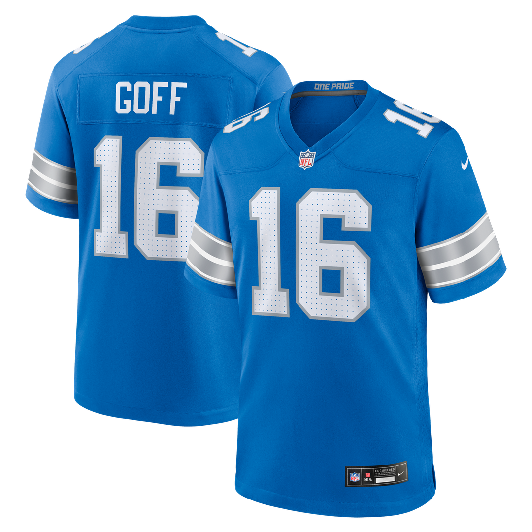 Detroit Lions Jared Goff Nike White Game Jersey