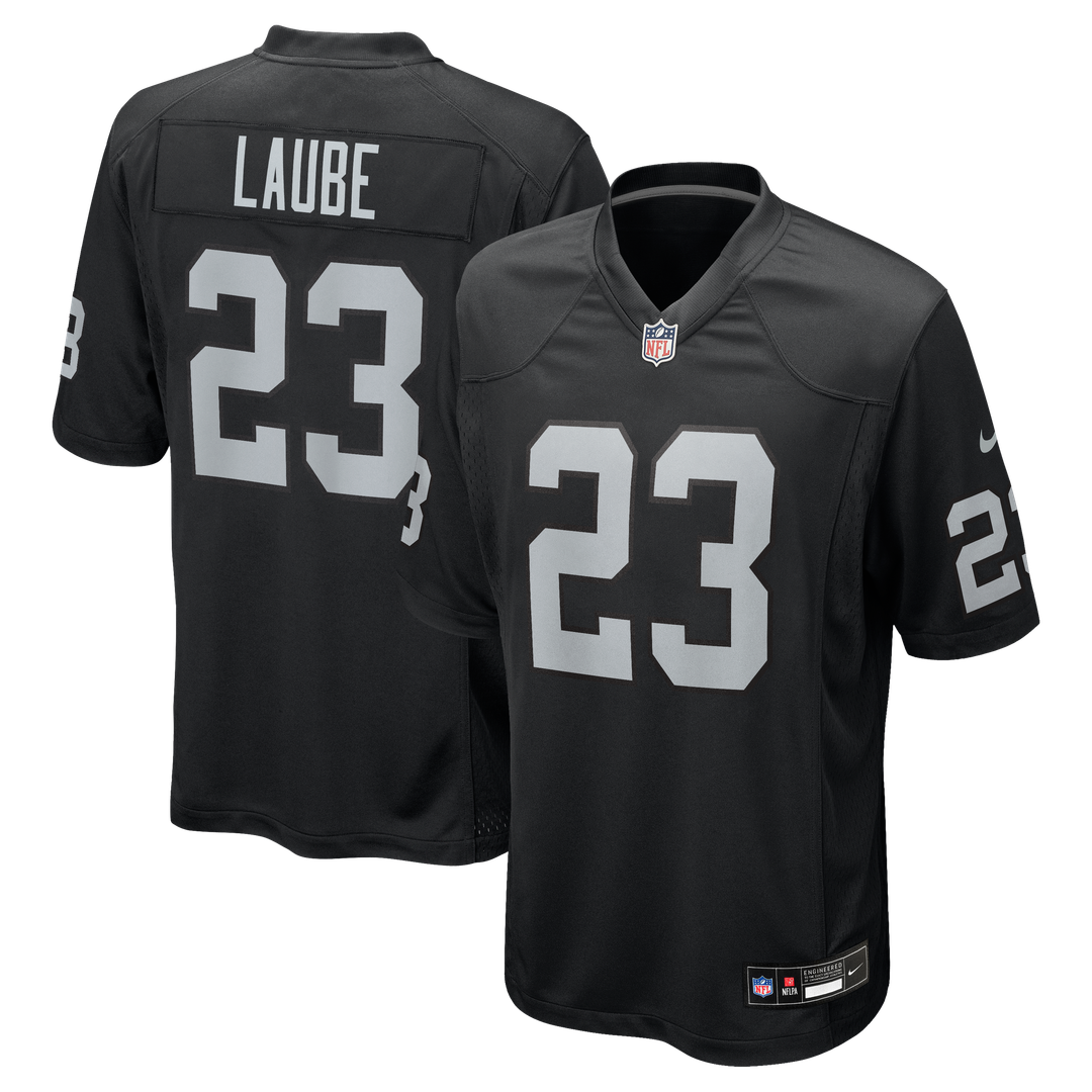 Las Vegas Raiders Dylan Laube Nike Black Team Game Jersey