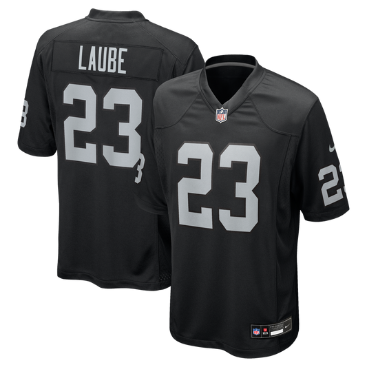 Las Vegas Raiders Dylan Laube Nike Black Team Game Jersey