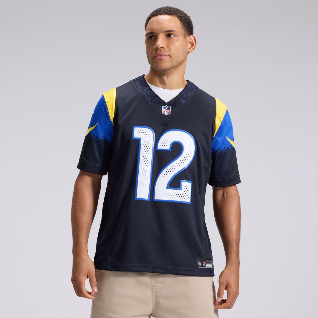 Los Angeles Rams Puka Nacua Nike Dark Blue Rivalries Collection Stitched Limited Jersey