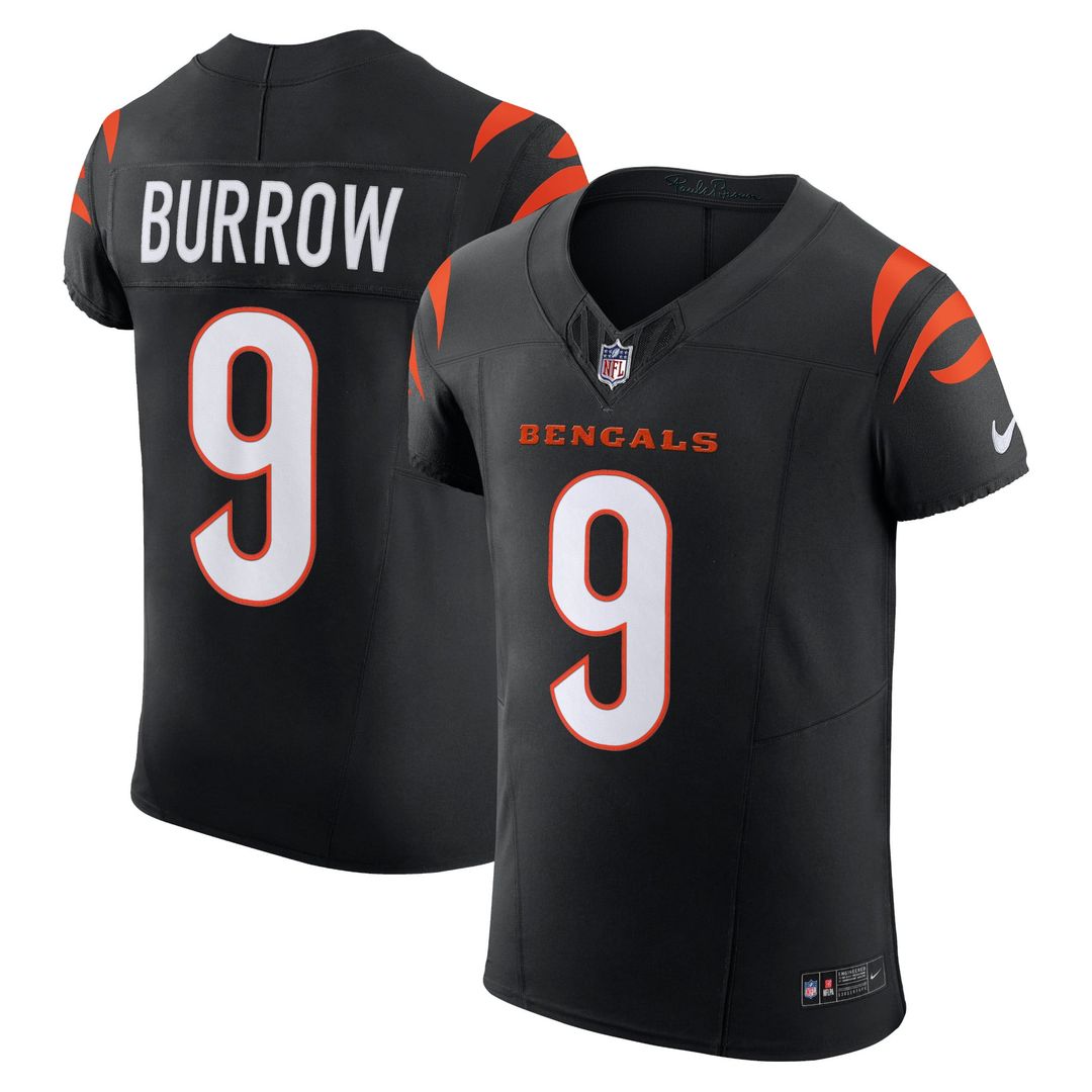 Cincinnati Bengals Joe Burrow Nike Black Team Vapor F.U.S.E. Elite Jersey