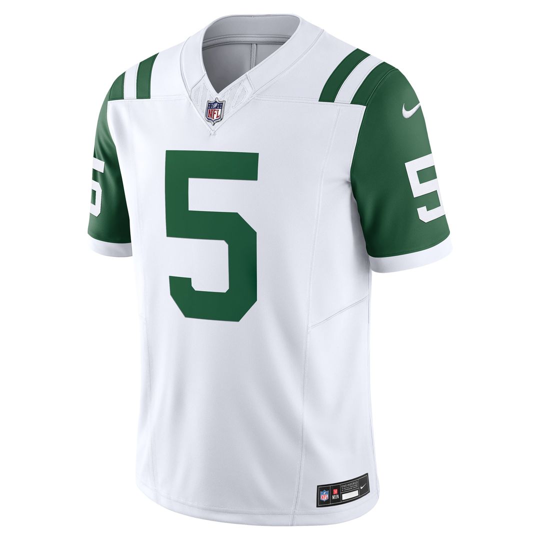 New York Jets Garrett Wilson Nike White Classic Alternate Vapor F.U.S.E. Limited Jersey