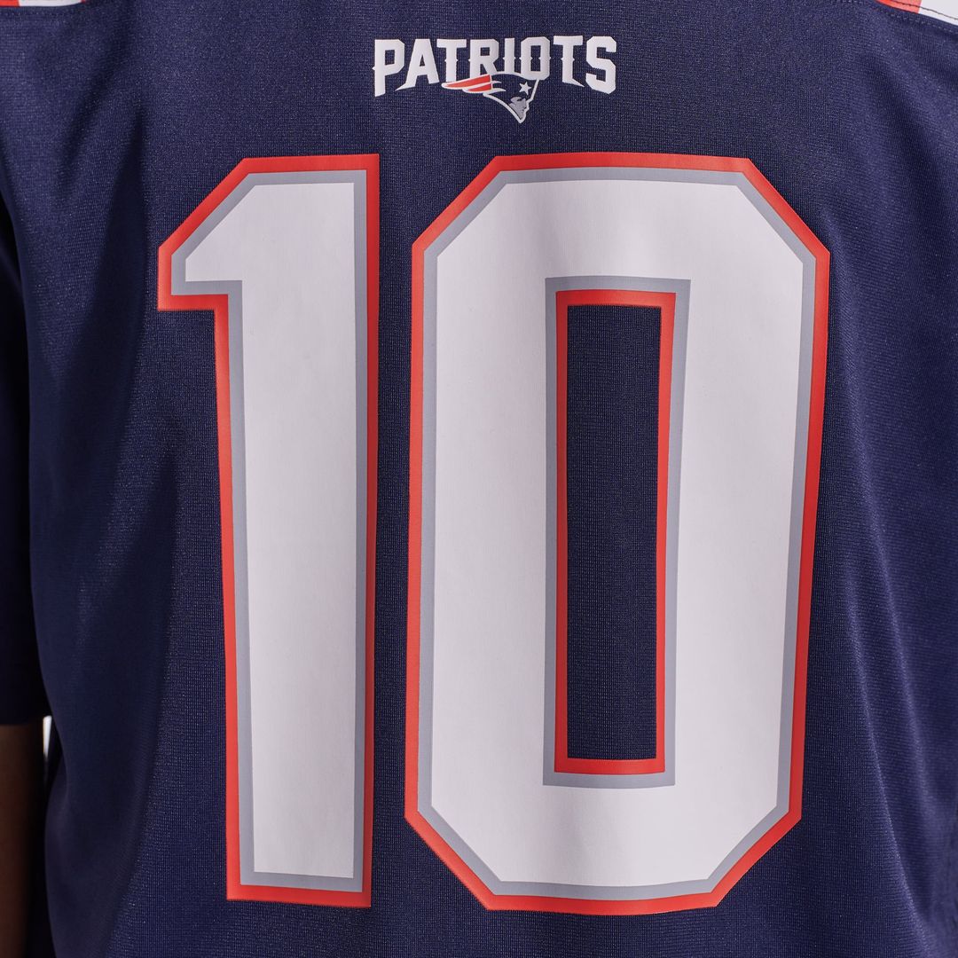 New England Patriots Drake Maye Nike White Player Game Jersey