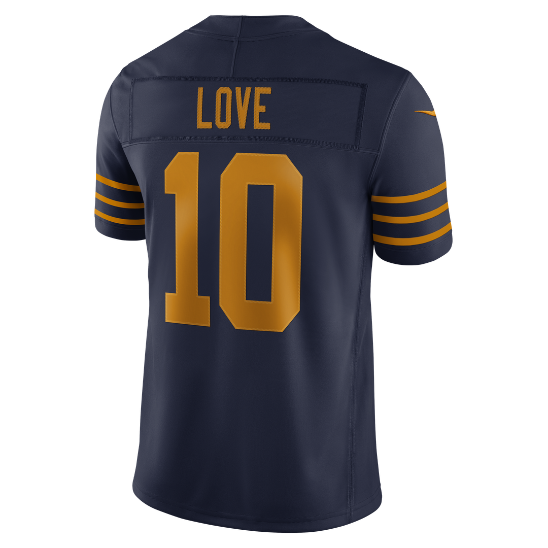 Green Bay Packers Jordan Love Nike Navy Alternate Vapor F.U.S.E. Stitched Limited Jersey