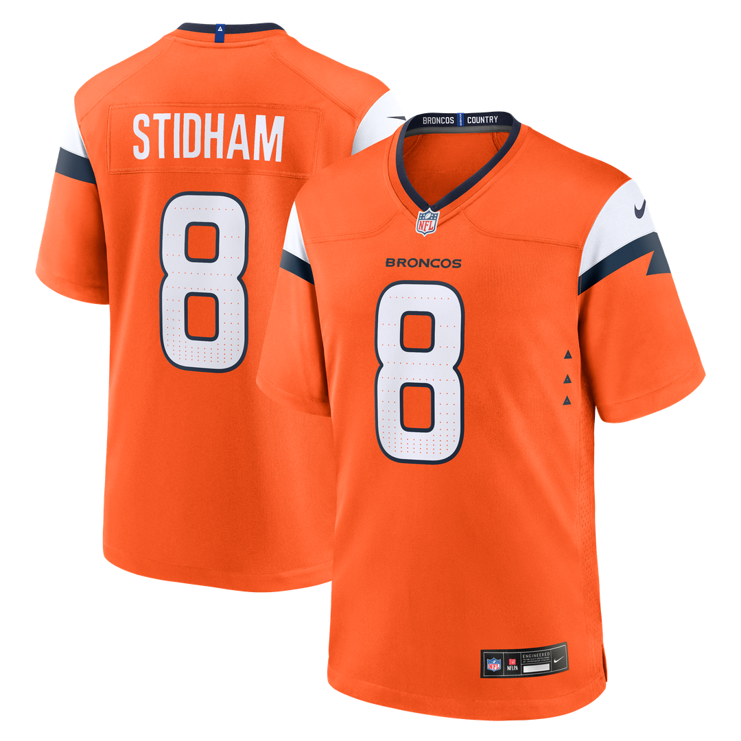 Denver Broncos Jarrett Stidham Nike Orange Team Game Jersey