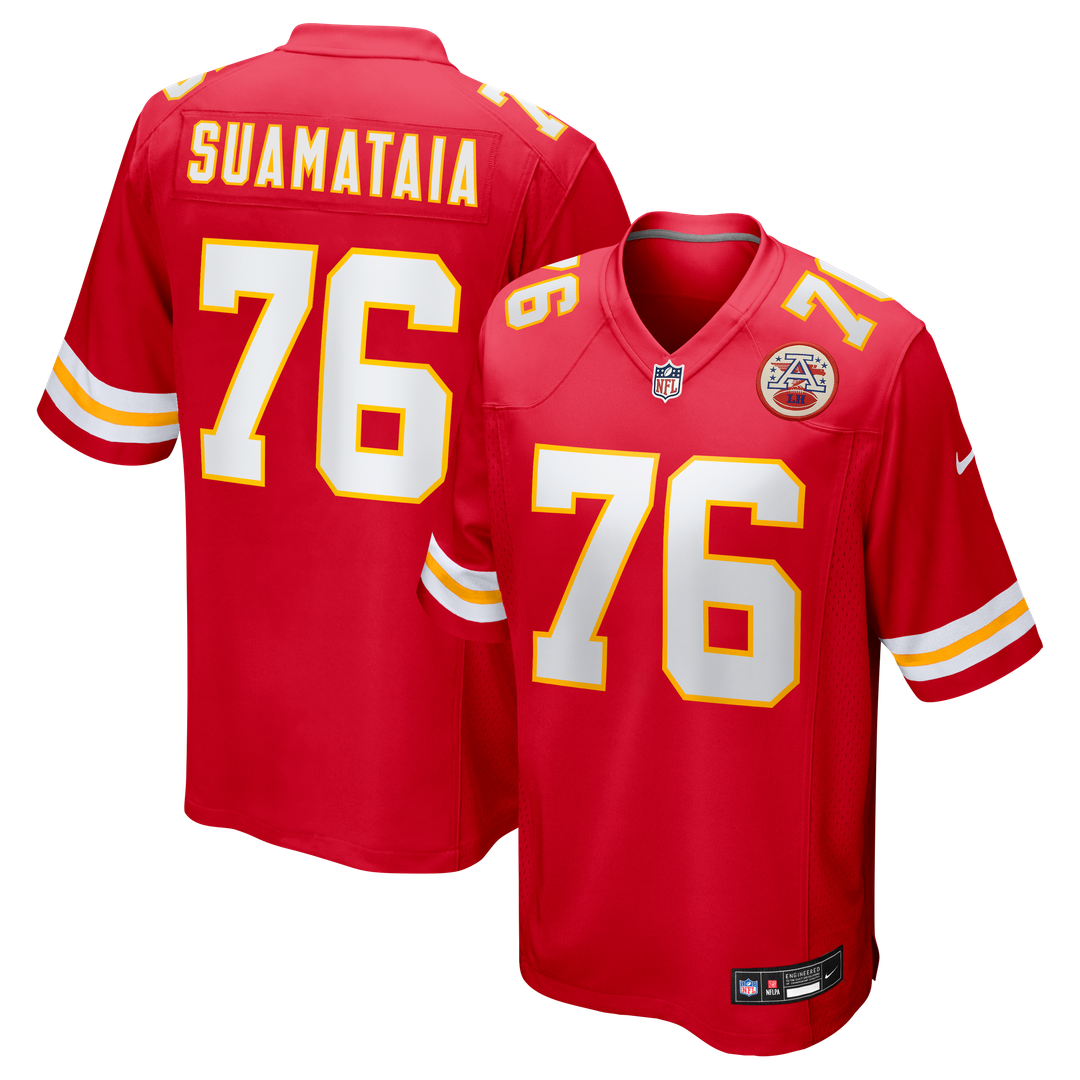 Kansas City Chiefs Kingsley Suamataia Nike Red Game Jersey