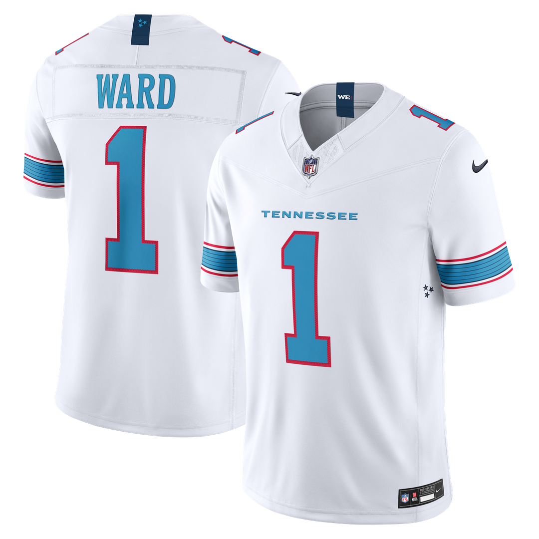 Tennessee Titans Cameron Ward Nike Light Blue Team Vapor F.U.S.E. Stitched Limited Jersey