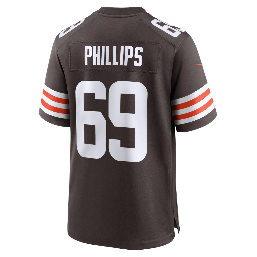 Cleveland Browns Tyre Phillips Nike Brown Team Game Jersey