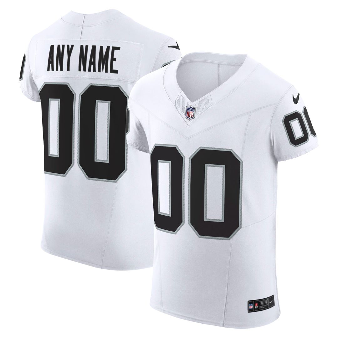 Las Vegas Raiders Nike White Vapor F.U.S.E. Elite Custom Jersey