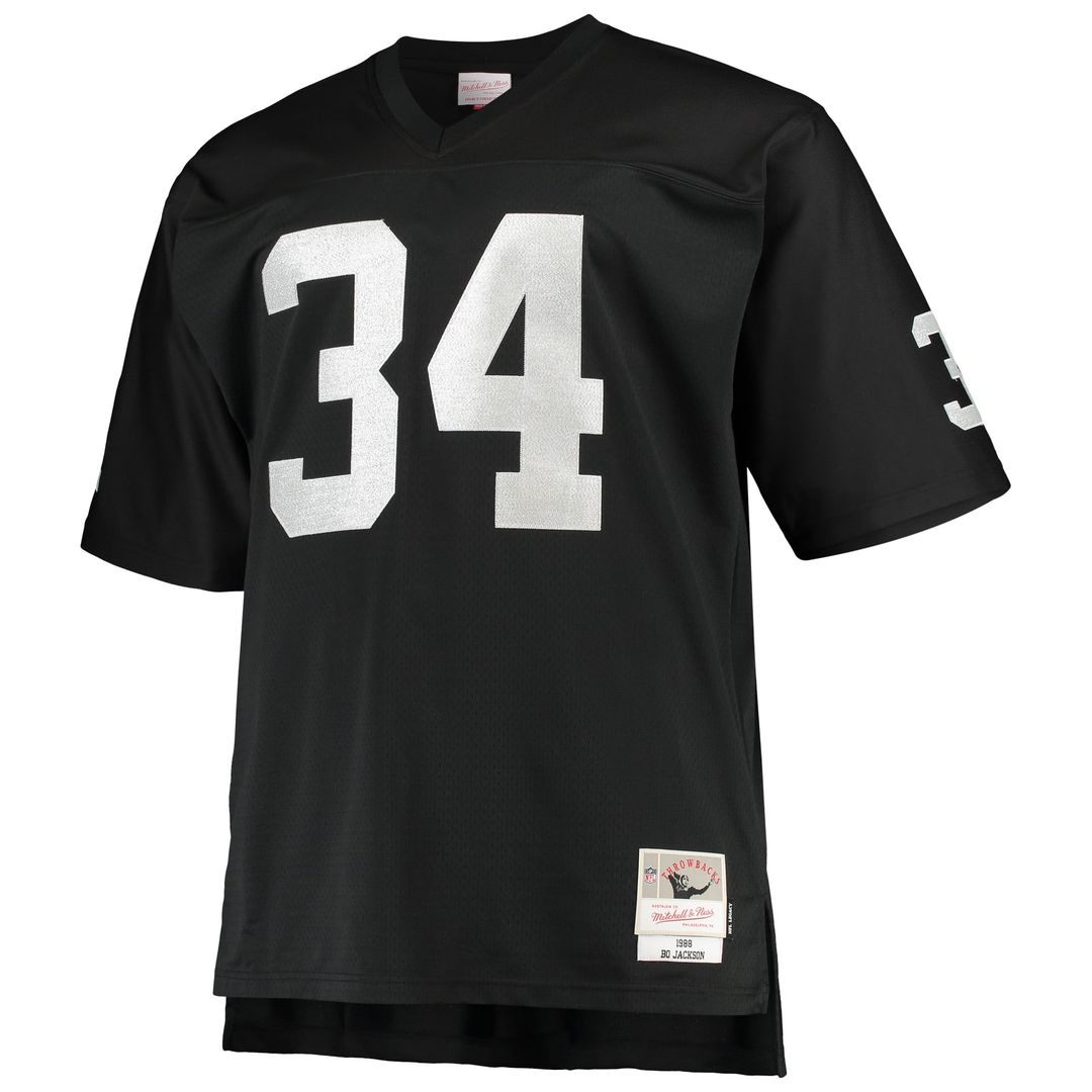 Las Vegas Raiders Bo Jackson Mitchell & Ness White Big & Tall 1988 Retired Player Replica Jersey