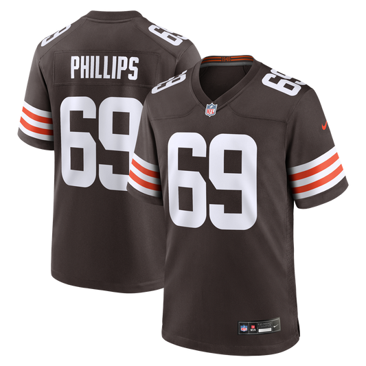 Cleveland Browns Tyre Phillips Nike Brown Team Game Jersey