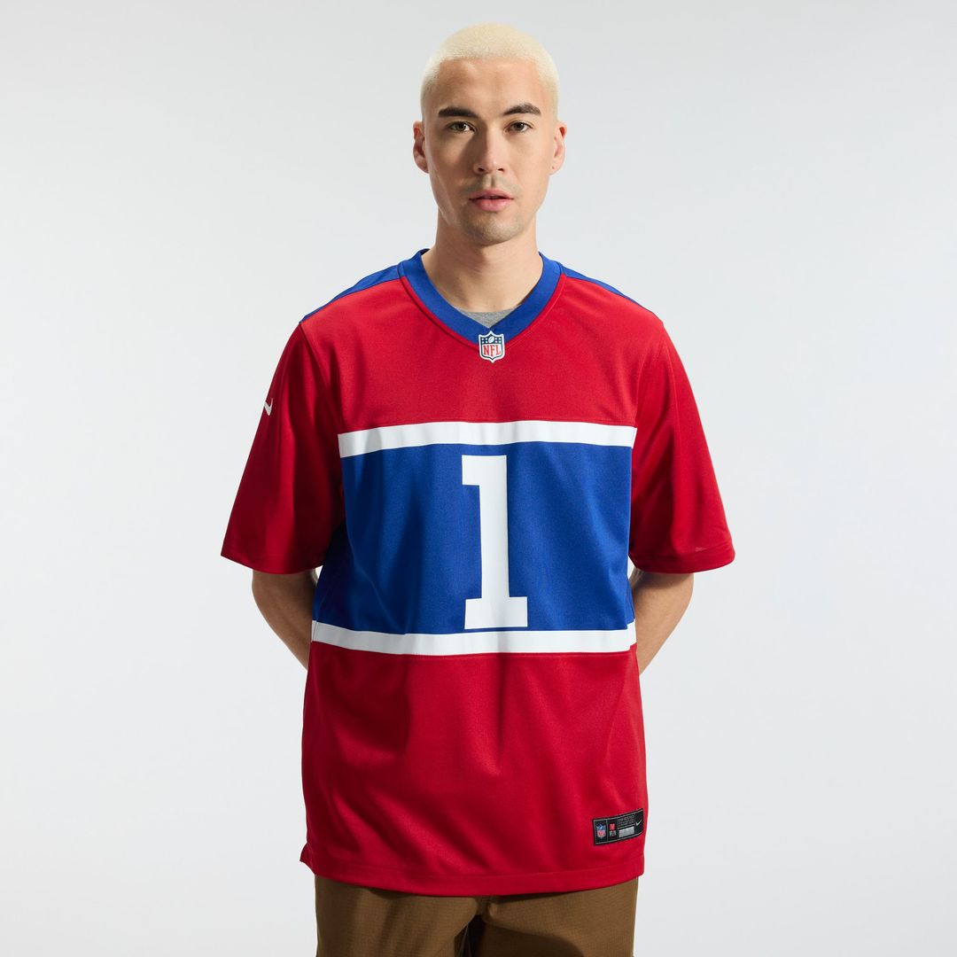 New York Giants Malik Nabers Nike Royal Player Game Jersey