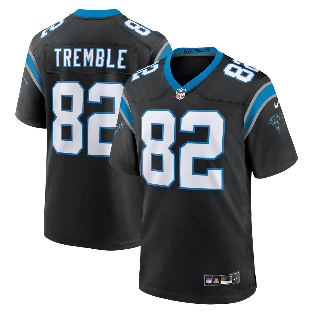 Carolina Panthers Tommy Tremble Nike Black Team Game Jersey