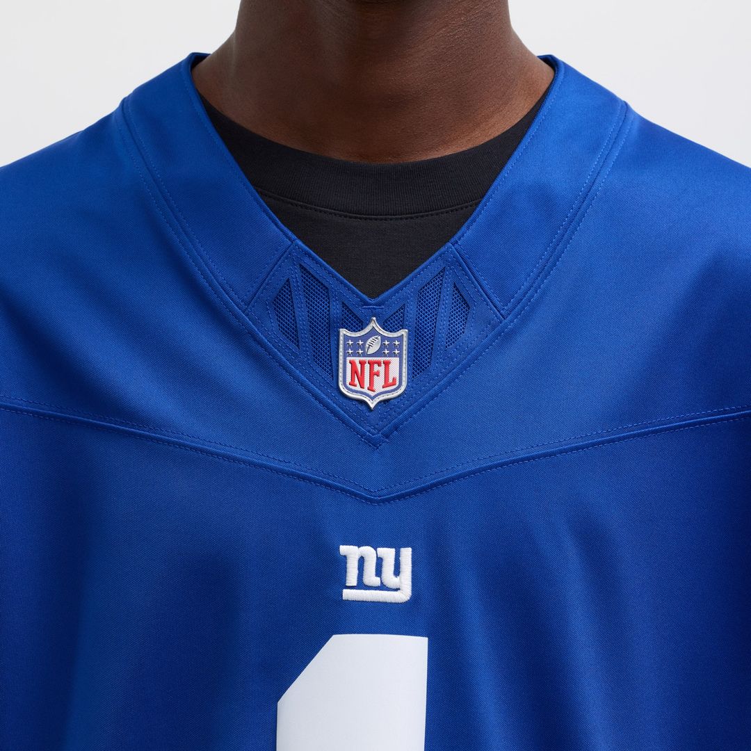 New York Giants Malik Nabers Nike Royal Vapor F.U.S.E. Limited Jersey
