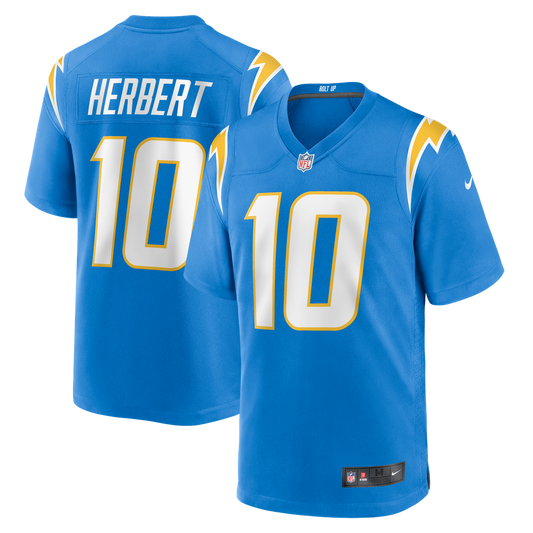 Los Angeles Chargers Justin Herbert Nike Powder Blue Player Game Jersey