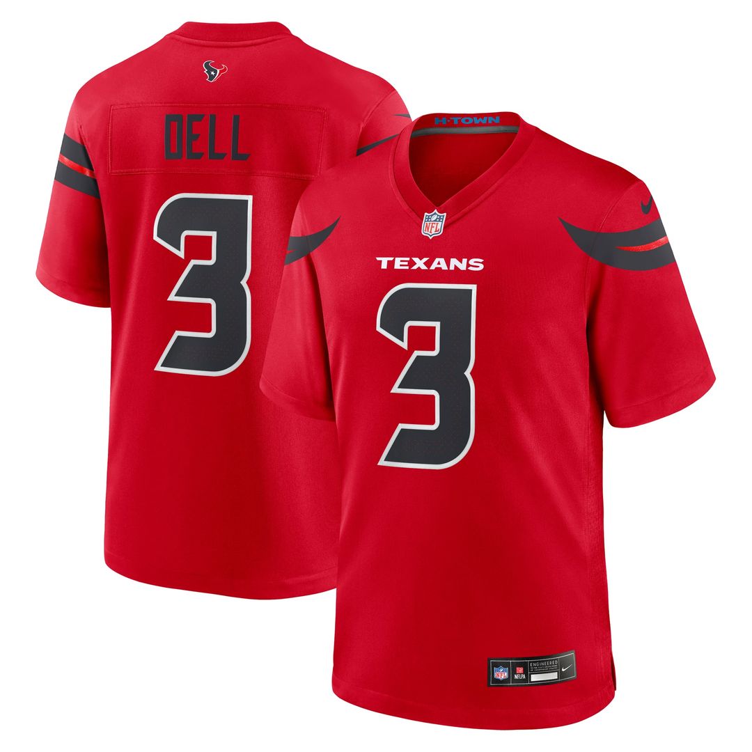 Houston Texans Tank Dell Nike Navy Game Jersey