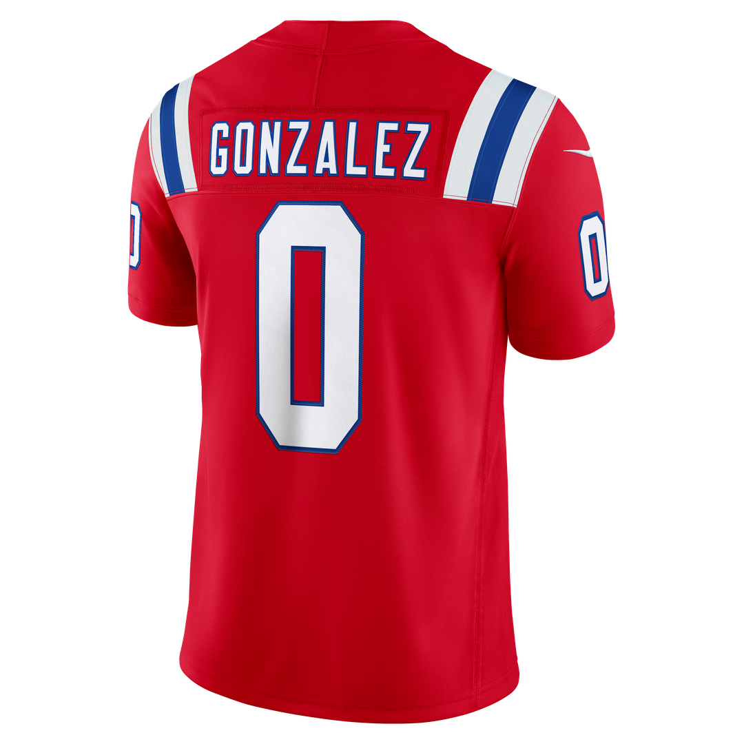 New England Patriots Christian Gonzalez Nike White Vapor F.U.S.E. Stitched Limited Jersey