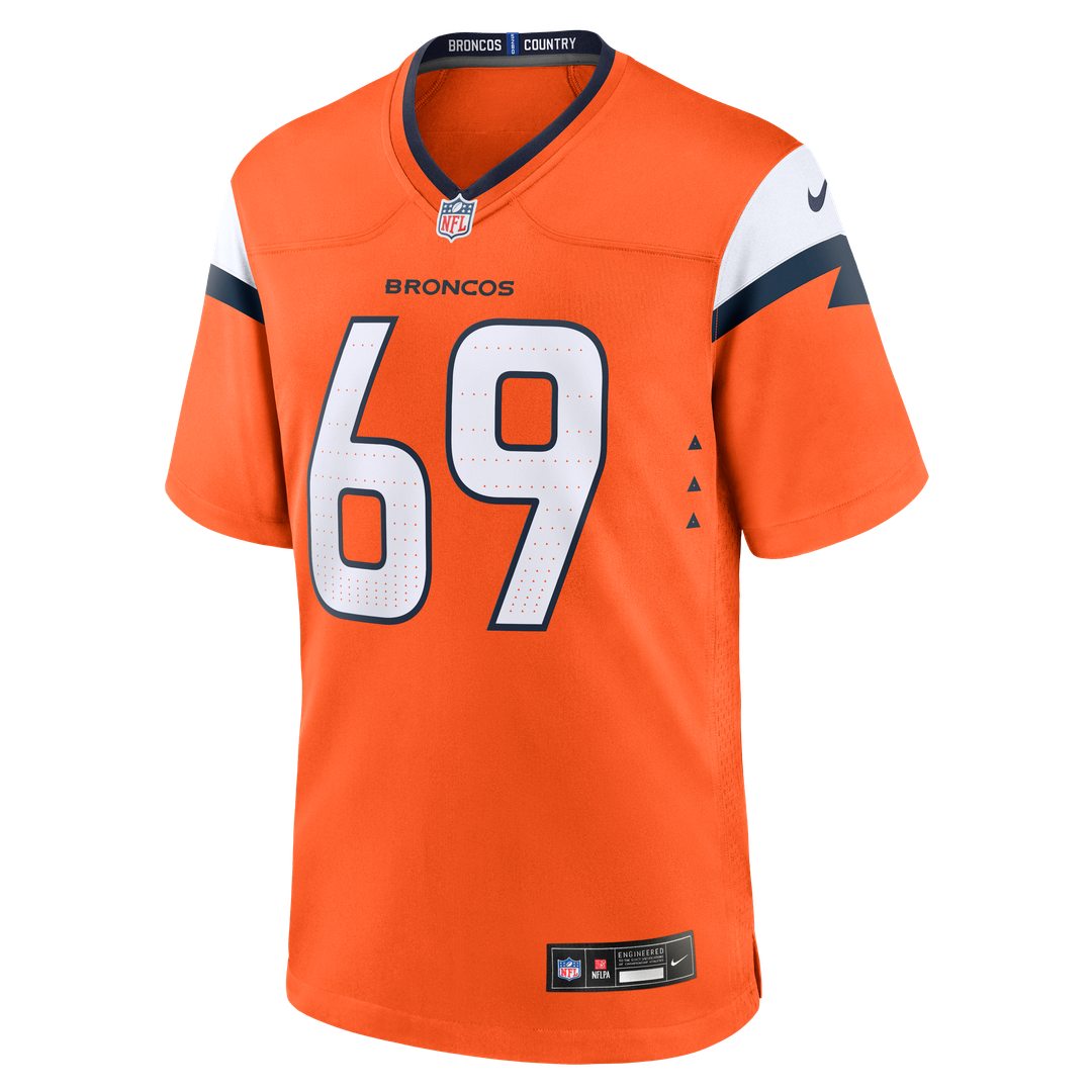 Denver Broncos Mike McGlinchey Nike Orange Team Game Jersey