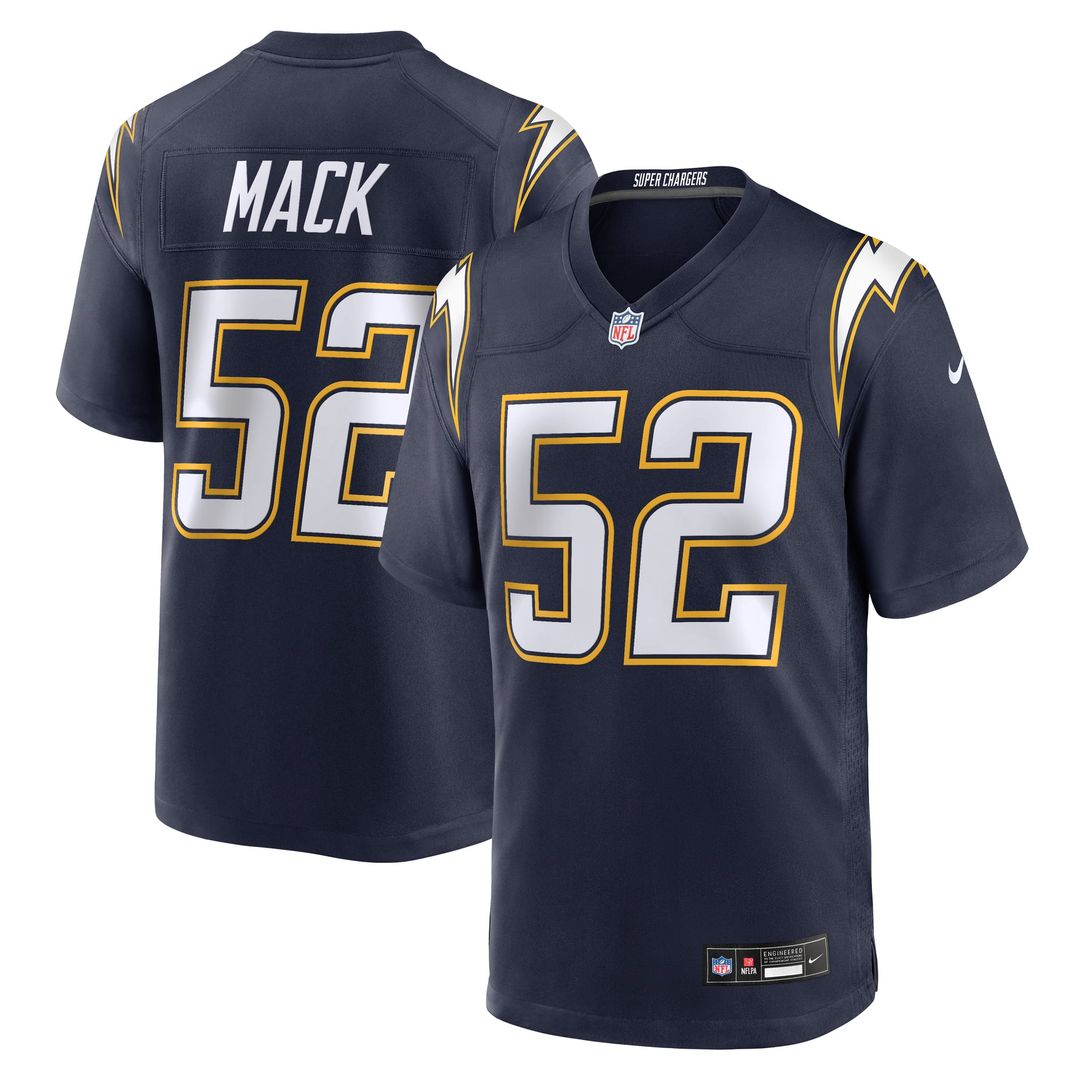 Los Angeles Chargers Khalil Mack Nike Navy Alternate Super Chargers Game Player Jersey