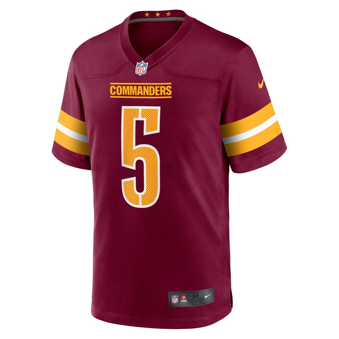 Washington Commanders Jayden Daniels Nike Black Alternate Game Player Jersey