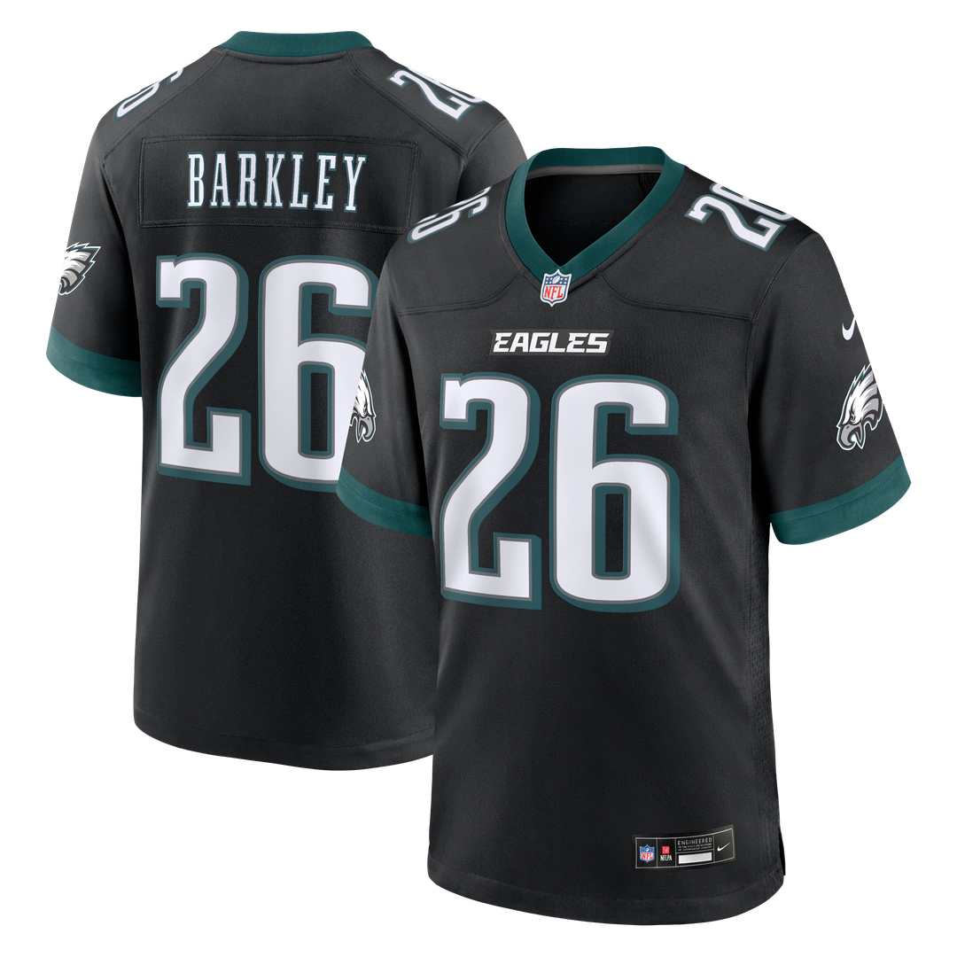 Philadelphia Eagles Saquon Barkley Nike White Game Jersey