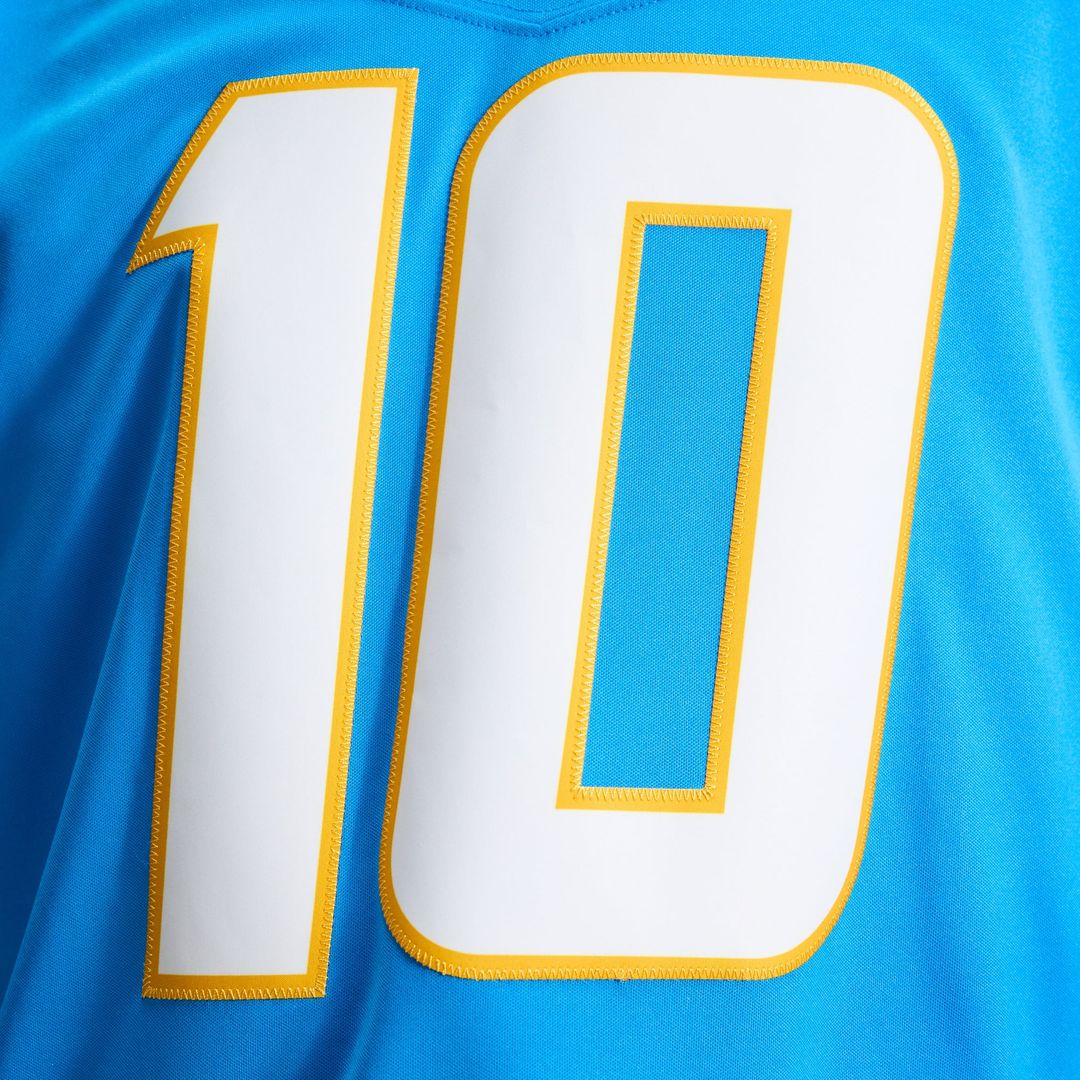 Los Angeles Chargers Justin Herbert Nike Navy Alternate Super Chargers Vapor F.U.S.E. Stitched Limited Jersey