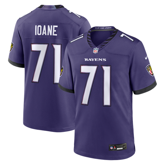 Baltimore Ravens Olaivavega Ioane Nike Purple Team Game Jersey