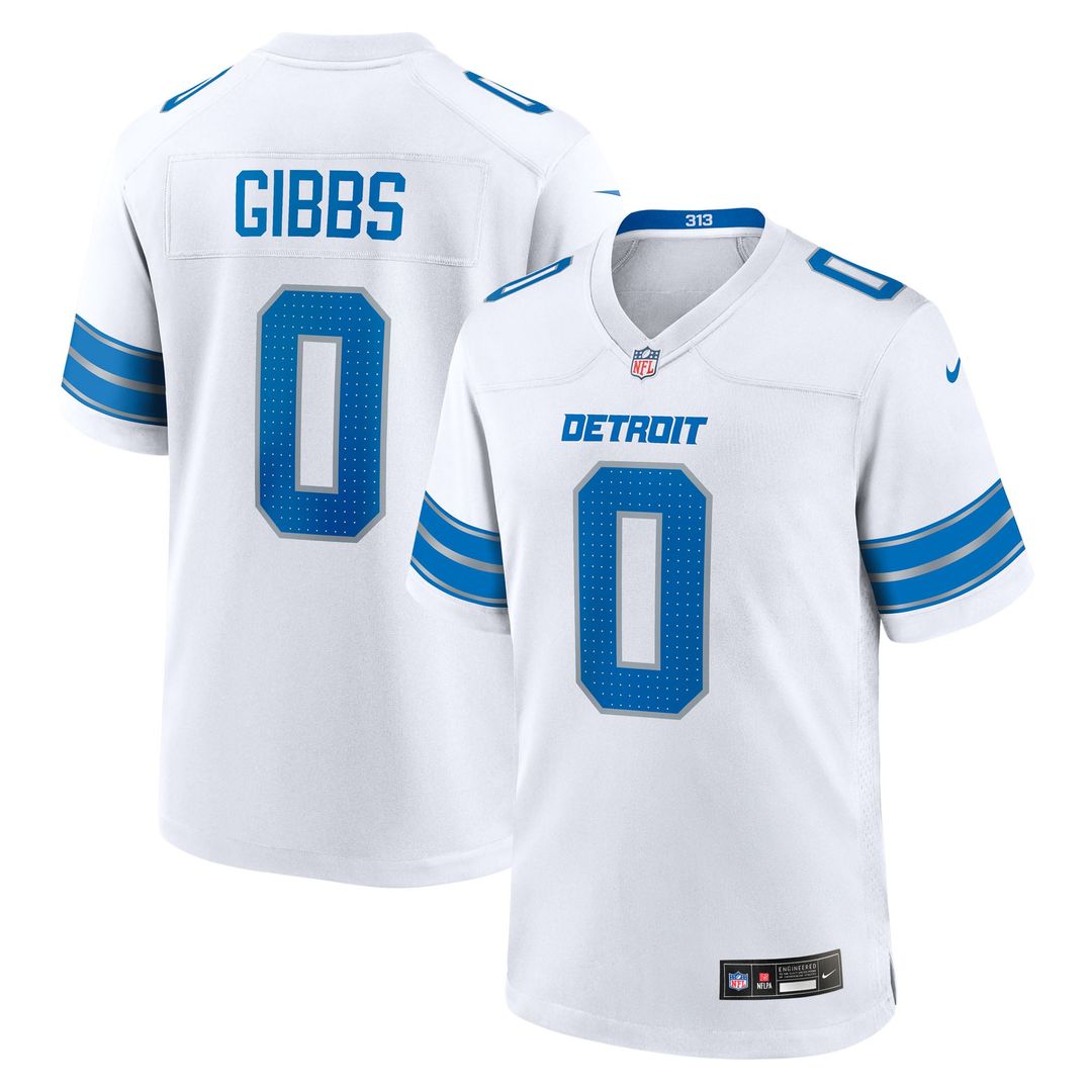 Detroit Lions Jahmyr Gibbs Nike Black 2nd Alternate Game Player Jersey