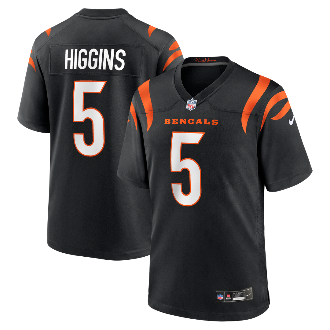 Cincinnati Bengals Tee Higgins Nike Black Game Player Jersey