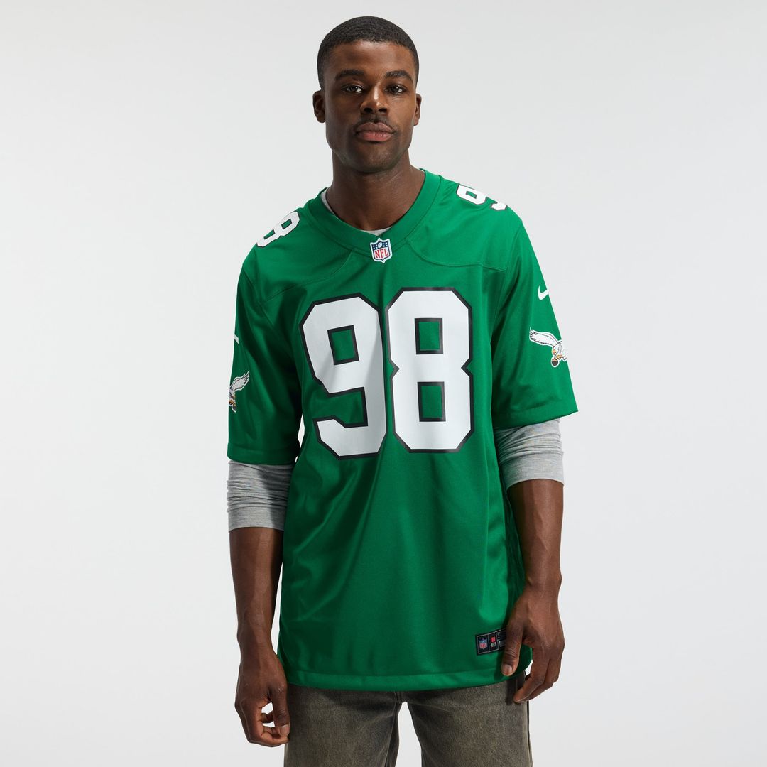 Philadelphia Eagles Jalen Carter Nike Midnight Green Team Game Jersey
