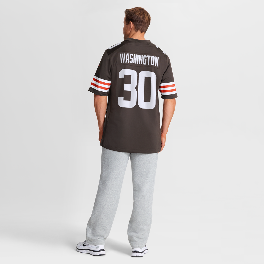 Cleveland Browns Zion Washington Nike Brown Team Game Jersey
