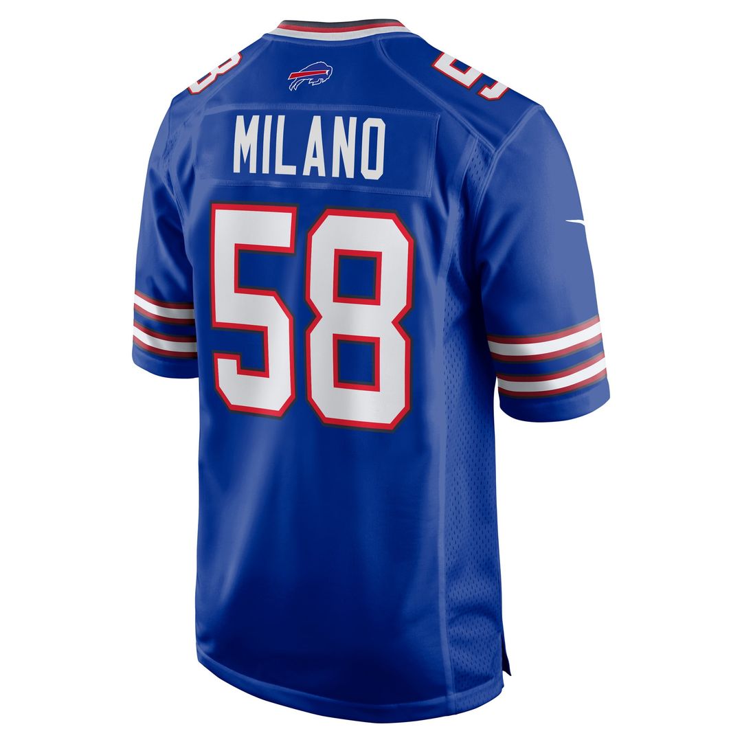 Buffalo Bills Matt Milano Nike Red Alternate Game Jersey