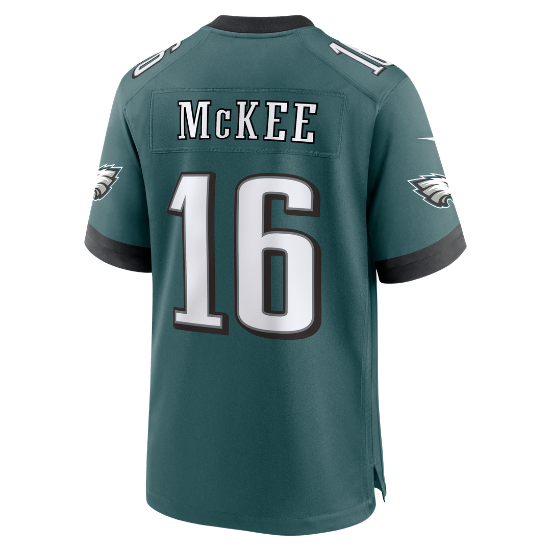Philadelphia Eagles Tanner McKee Nike Midnight Green Team Game Jersey